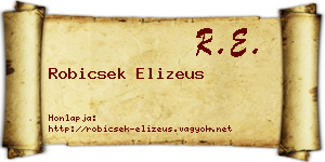Robicsek Elizeus névjegykártya